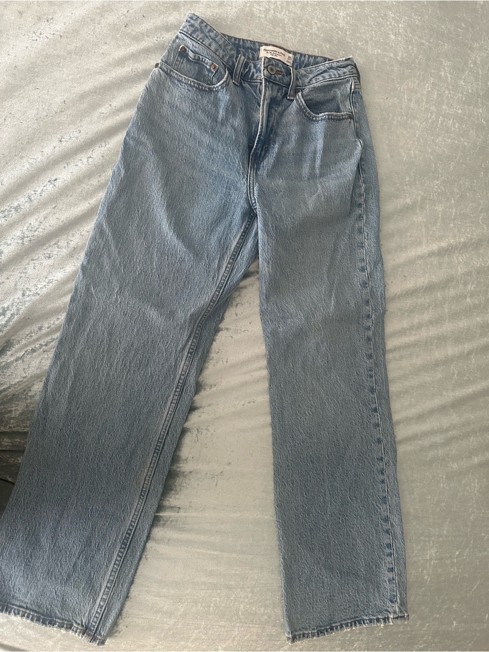 Abercrombie & Fitch Light Wash Straight-Leg Jeans